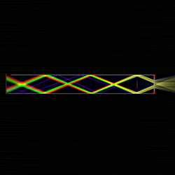 ວົງແຫວນໄອສະໄຕນ໌ຖືກລວມແສງໃໝ່ໃຫ້ເປັນພາບດຽວຜ່ານເລນຕາ