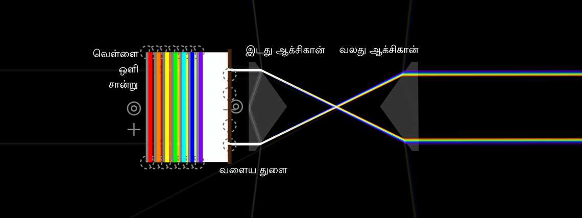 வானவில் வளையத்தை உருவாக்கும் ஆக்சிகான்களின் இணை